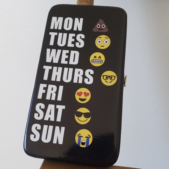 Olivia Miller Cute EMOJI Weekday Wallet BRAND NEW - Picture 2 of 5
